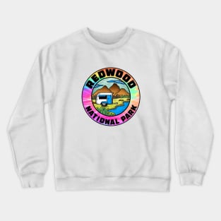 Redwood National Park California Camper Camping Camp Trailer Crewneck Sweatshirt